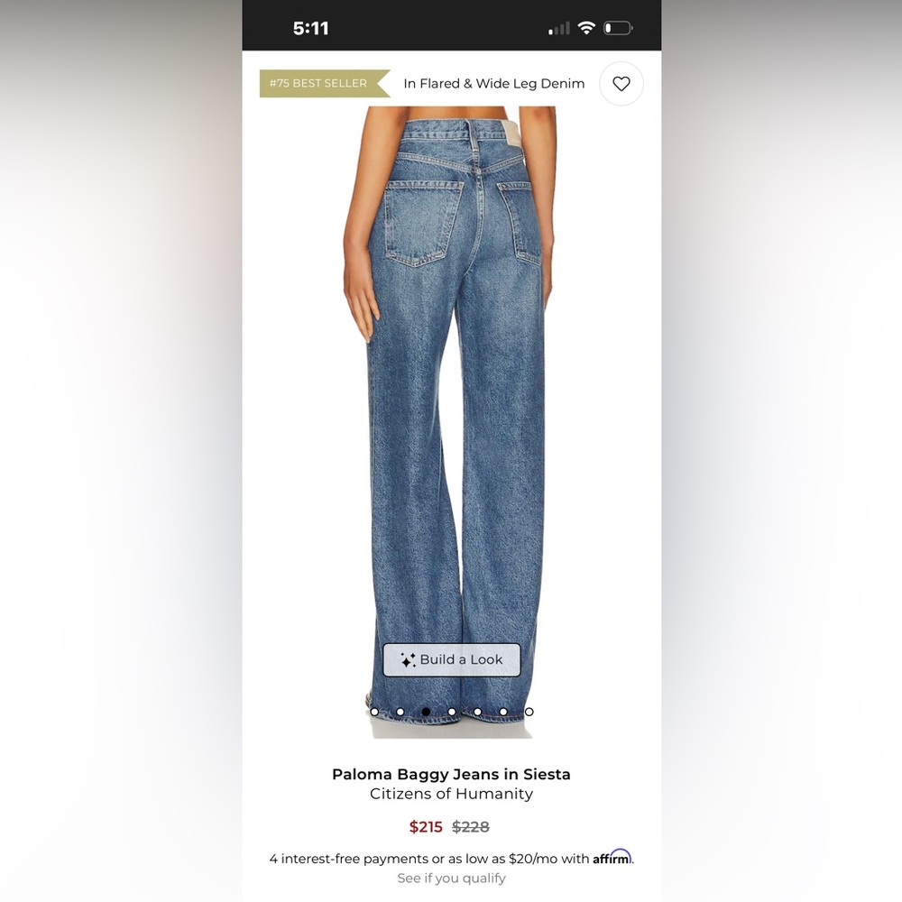 COH paloma wide leg Blue Jeans - Picture 8 of 15